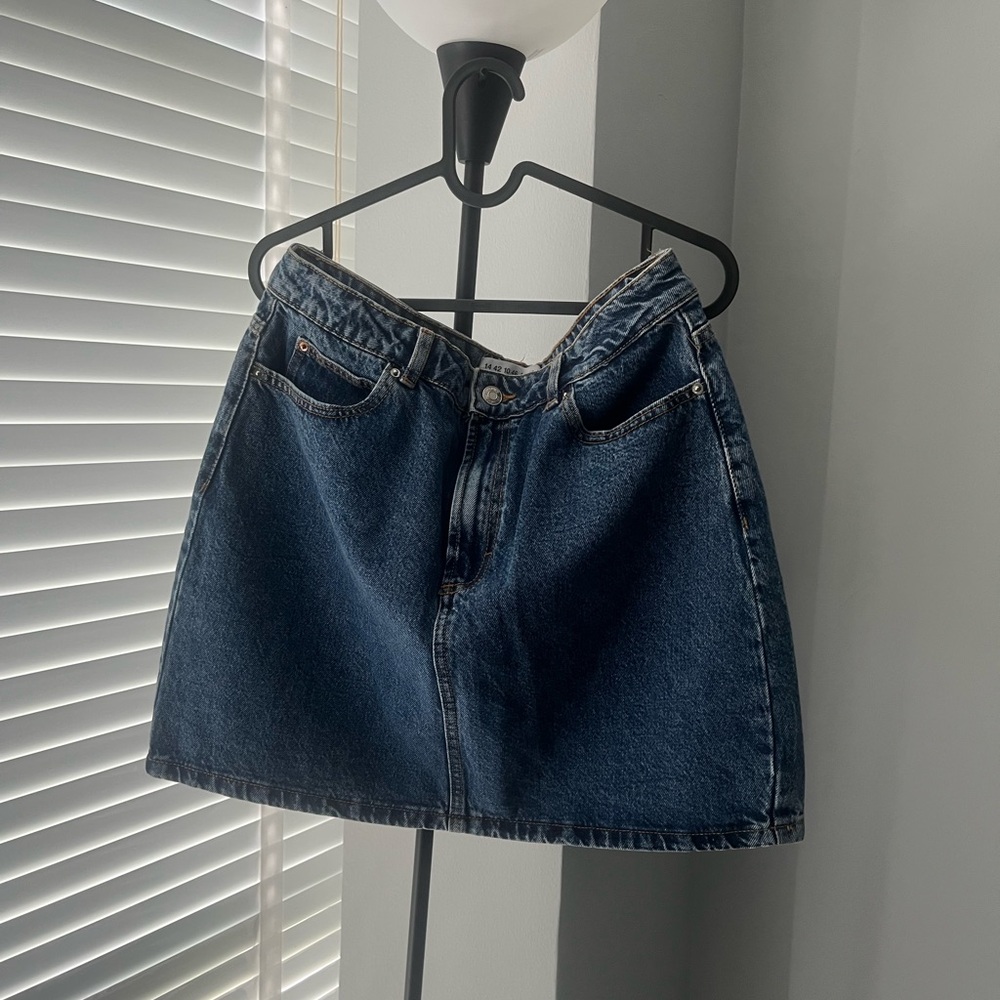 Primark Dark Blue A-Line Denim Skirt